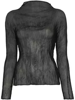 Топ из шифона Twist Issey Miyake, черный