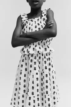 Топ из сирсакера H&M, белый