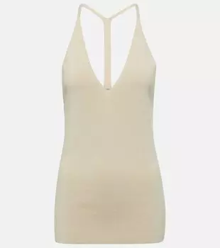 Топ из смеси шерсти и шелка TOTEME, бежевый