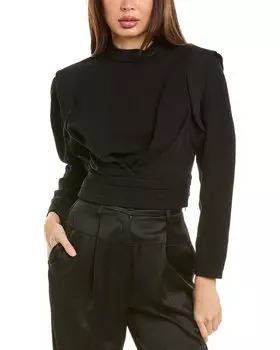 Топ из смеси шерсти IRO Joana, черный