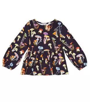 Топ из смесового хлопка с принтом renae Molo, черный