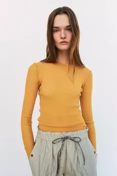 Топ из тонкой вязки x и wander ZARA, желтый