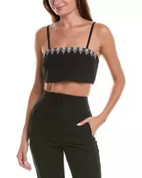 Топ из трикотажа Sandro, черный