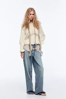 Топ из трикотажного платья pointelle ZARA, экрю