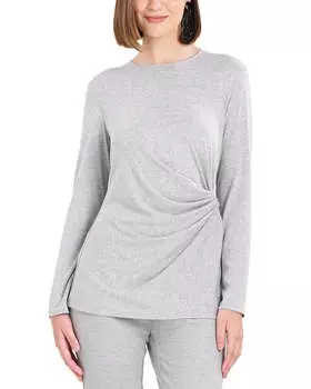 Топ из трикотажного полотна Natori с боковыми сборками, серый