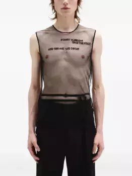 Топ из тюля Ann Demeulemeester, черный