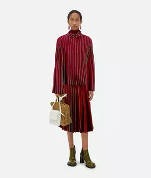 Топ из вискозы с оборкой Bottega Veneta