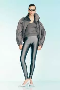 Топ из вискозы в рубчик H&M, серый