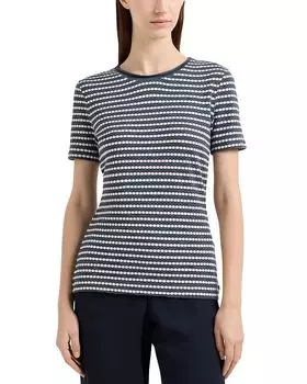 Топ из жаккардового джерси с медовым узором Emporio Armani, мультиколор
