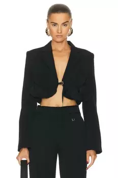 Топ Jacquemus La Veste Croissant, черный