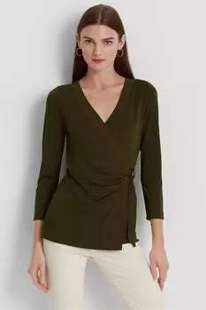 Топ Jainab из эластичного трикотажа Lauren Ralph Lauren, зеленый