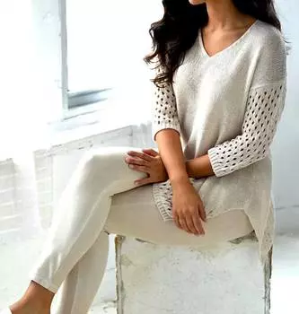 Топ James Crochet бежевого цвета french kyss