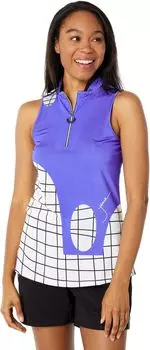 Топ Jamie Sadock Grid Print Halter, цвет Razzmatazz