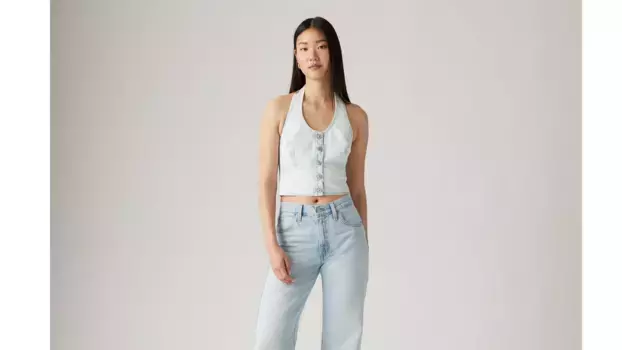 Топ Janeesah с бретельками на шее Levi's, синий