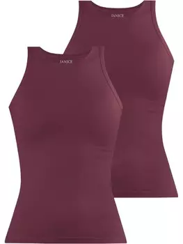 Топ Janice 2 x Damen hochgeschlossen Nauta, цвет burgund