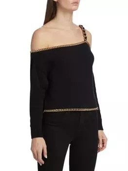 Топ Jayden с отделкой цепочкой L'Agence, черный