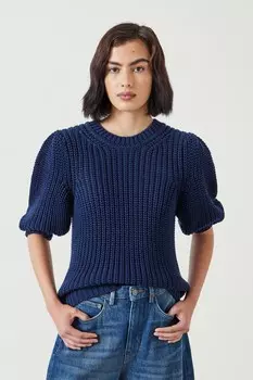 Топ Jessie из 100% хлопка в рубчик Hush, синий