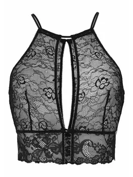 Топ JETTE Spitzen, черный