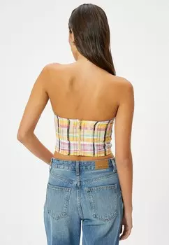 Топ Jewel Detail Strapless Blouse Koton, розовый