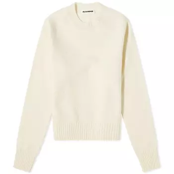 Топ Jil Sander Lightweight Round Neck Knit, натуральный