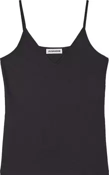 Топ Jil Sander V Neck Top 'Black', черный