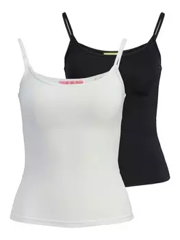 Топ JJXX JXSAGA, черный/белый