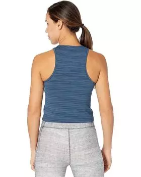 Топ Jockey Active Brushed Space Dye Crop Top, цвет Blue Wing Teal Combo