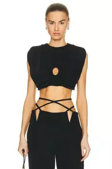 Топ Johanna Ortiz Keyhole Crop, черный