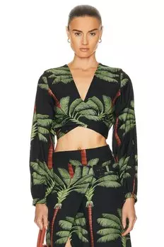 Топ Johanna Ortiz Wind Whispered Crop, цвет Cuba Black & Green