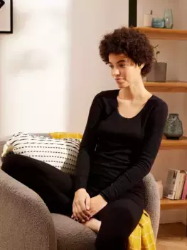 Топ John Lewis Thermal, черный