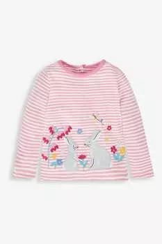 Топ JoJo Maman Bb с аппликацией в виде кролика Jojo Maman Bb, розовый