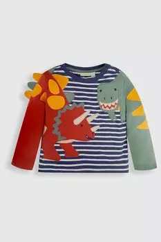 Топ JoJo Maman Bb с аппликацией в виде динозавра Jojo Maman Bb, синий