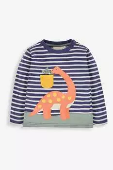 Топ JoJo Maman Bb с диплидокусом и аппликацией Jojo Maman Bb, синий