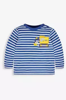 Топ JoJo Maman Bb с карманом и аппликацией из овчины Jojo Maman Bb, синий