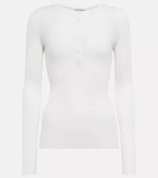 Топ Julian из кашемира и шелка GABRIELA HEARST, белый