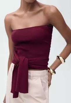 Топ JULITO Mango, винно-красный