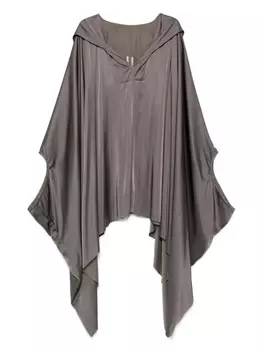 Топ-кафтан с капюшоном Rick Owens, серый