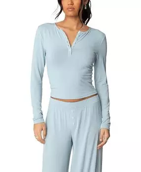 Топ Kait Henley Edikted, синий