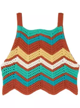 Топ Kaleidoscopic с узором шеврон Alanui, красный