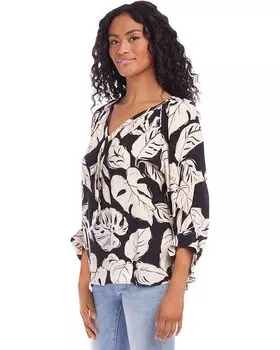 Топ Karen Kane Blouson Sleeve Top, черный