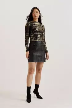 Топ Karenha с сетчатым принтом и облегающим кроем Ted Baker, черный