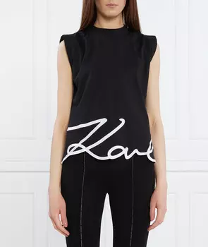 Топ Karl Lagerfeld Regular Fit, черный