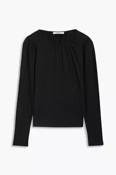 Топ Kary из хлопкового джерси со сборками DEREK LAM 10 CROSBY, черный