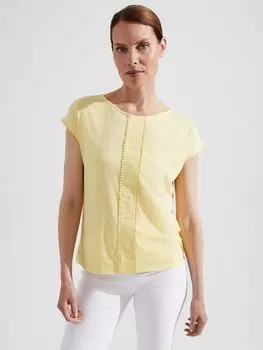 Топ Katelena с кружевной отделкой Hobbs, лимонная цедра