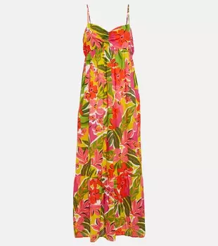 Топ Kayla из хлопка с принтом VELVET, синий