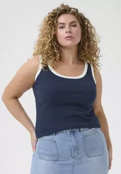 Топ KCCARINA CONTRAST Kaffe Curve, темно-синий