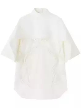 Топ-кейп с кружевом JIL SANDER, белый