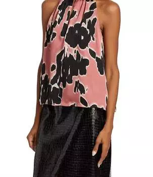 Топ Kendall в цвете гранатовая роза, многоцветный Tanya Taylor, цвет garnet rose multi