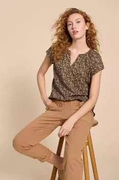 Топ кери из органического хлопка White Stuff, черный