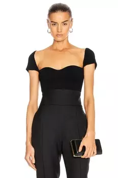 Топ Khaite Ista Cap Sleeve, черный